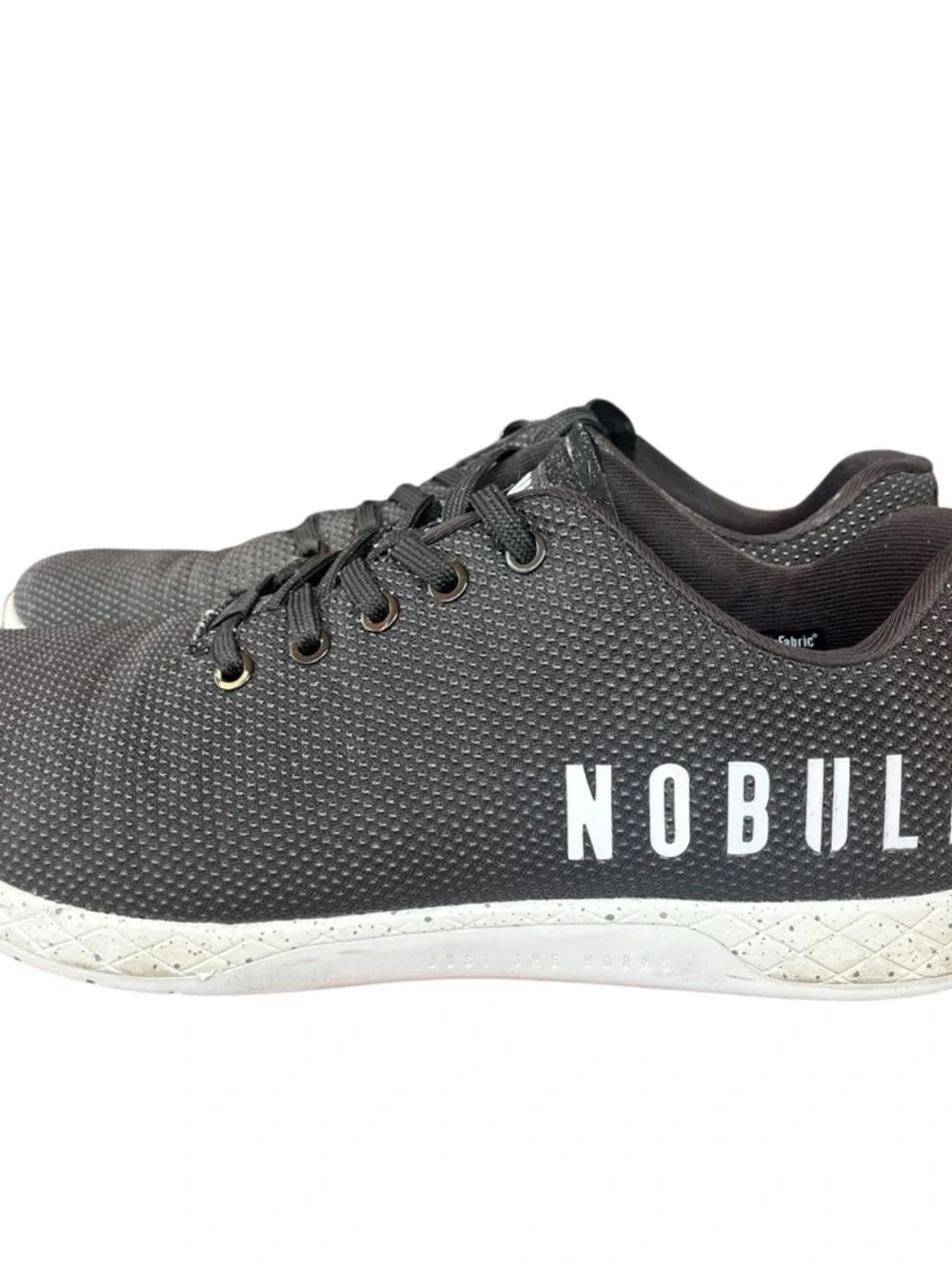 NoBull Black Trainer Cross Training Grey Gum Super Fabric Size 10.5 Men